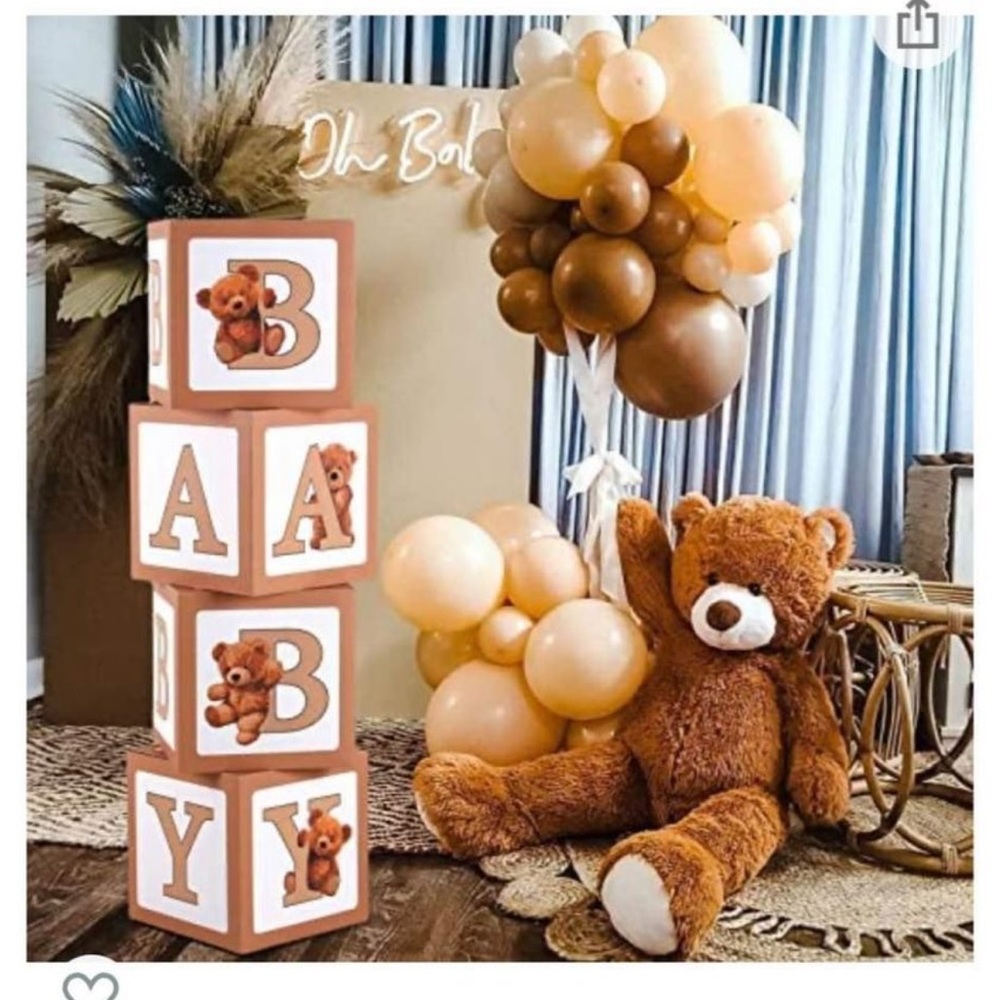 Baby shower box decorations